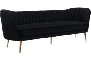 The Erin Sofa in Black Velvet