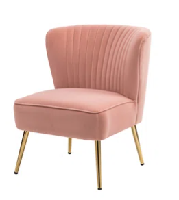 The Erin Accent Chair In Pink Velvet