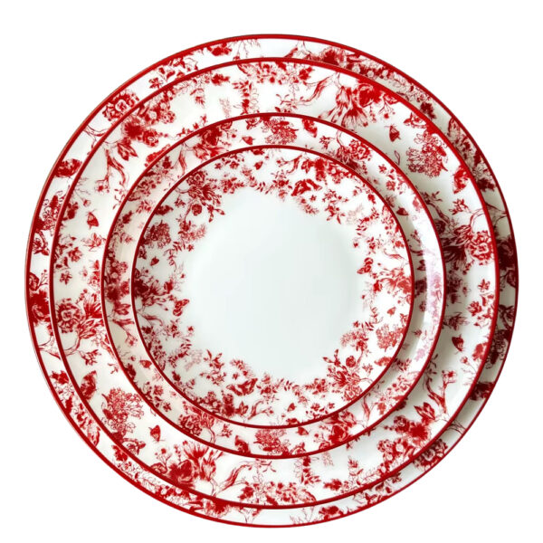 Red Fern Plate Set